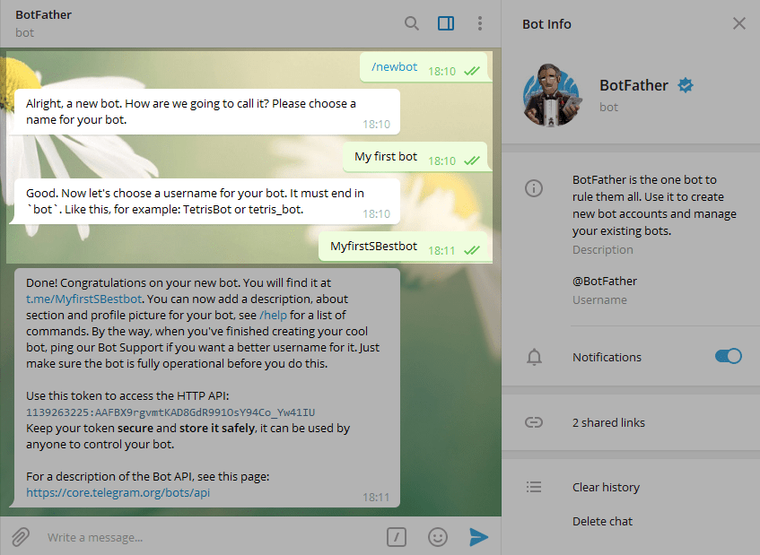 How to create a chatbot in Telegram(图4)